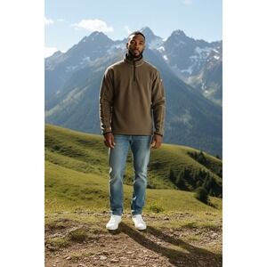 KÜHL Men's Thor ThermoKore 1/4 Zip Wool Blend Sweater XXL | Thumbholes | Outdoor